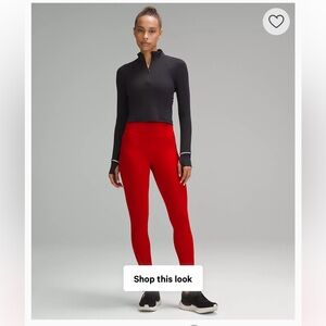Lululemon Red Fast and Free High-Rise Tight 25" 5 Pocket Size 8 NWOT